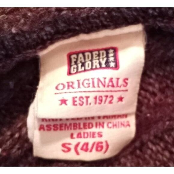 FADED GLORY BROWN/TAUPE CARDIGAN SZ.S EUC. - Picture 4 of 6